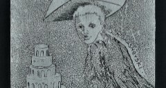 Anna Tikhonova Yordanova, “S.Rimashevsky – Magic Hat”, 110x110mm, Etching, 2021 Bulgaristan/Bulgaria