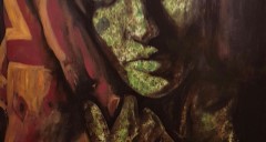 "İsimsiz" , “Gizemli Acılar II” Serisinden	2017 - 120x100 cm - Tuval üzerine Karışık Teknik