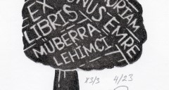 Ercan Tuna, “Tâc-ı Şerîf - Exlibris Müberra Lehimci”, 70x95 mm, X3, 2021 Almanya/Germany