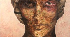 "Diriliş" , “Gizemli Acılar II” Serisinden - 2017 -120x100 cm - Tuval üzerine Karışık Teknik